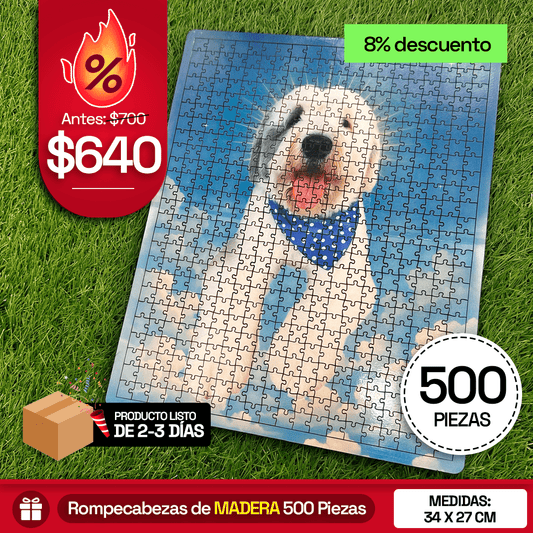 Rompecabezas Personalizado de Madera MDF de 500 Piezas - Puzzlemania México