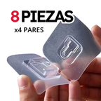 Ganchos Adhesivos Doble Cara para Rompecabezas (4 Pares)