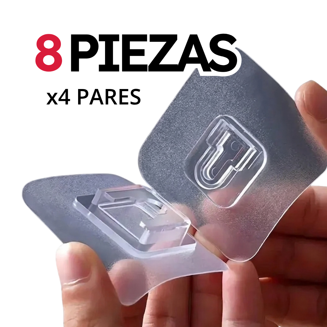 Ganchos Adhesivos Doble Cara para Rompecabezas (4 Pares)