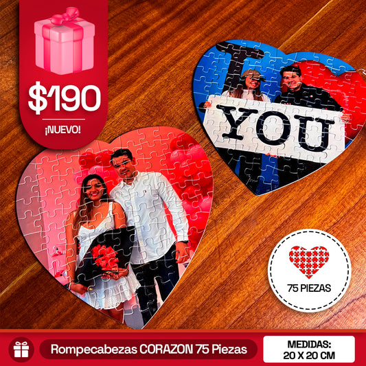 Rompecabezas Personalizado CORAZON 75 Piezas