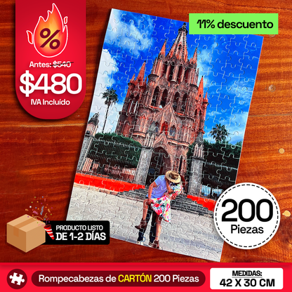 Rompecabezas Personalizado de Cartón de 200 Piezas