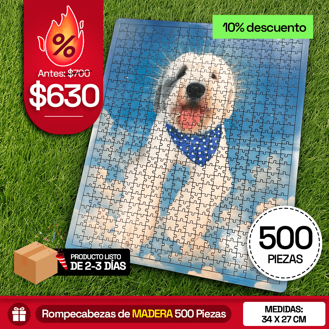 Rompecabezas Personalizado de Madera MDF de 500 Piezas