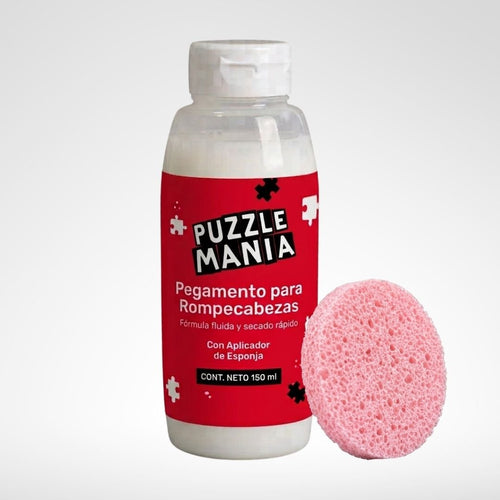 Pegamento Fijador de Rompecabezas de 150 ml con Esponja Aplicadora - Puzzlemania México