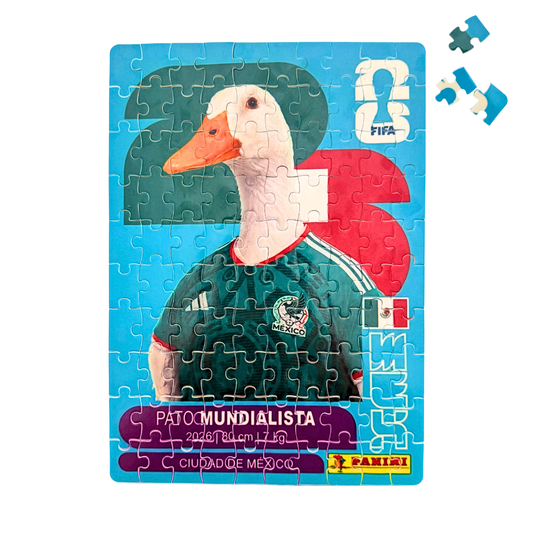 Rompecabezas Pato Merlín Mundialista Futbol Personalizado de Cartón de 100 Piezas 20 x 28 cm - Puzzlemania México
