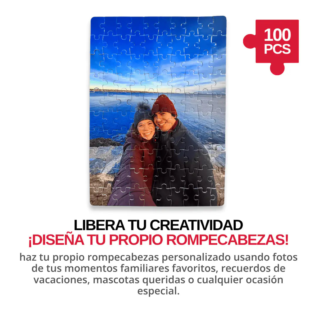 Rompecabezas Personalizado de Cartón de 100 Piezas 20 x 28 cm - Puzzlemania México
