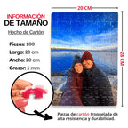 Rompecabezas Personalizado de Cartón de 100 Piezas 20 x 28 cm - Puzzlemania México