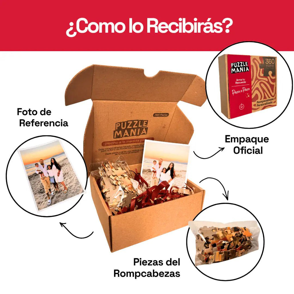 Rompecabezas Personalizado de Cartón de 100 Piezas - 20 x 28 CM - Puzzlemania México