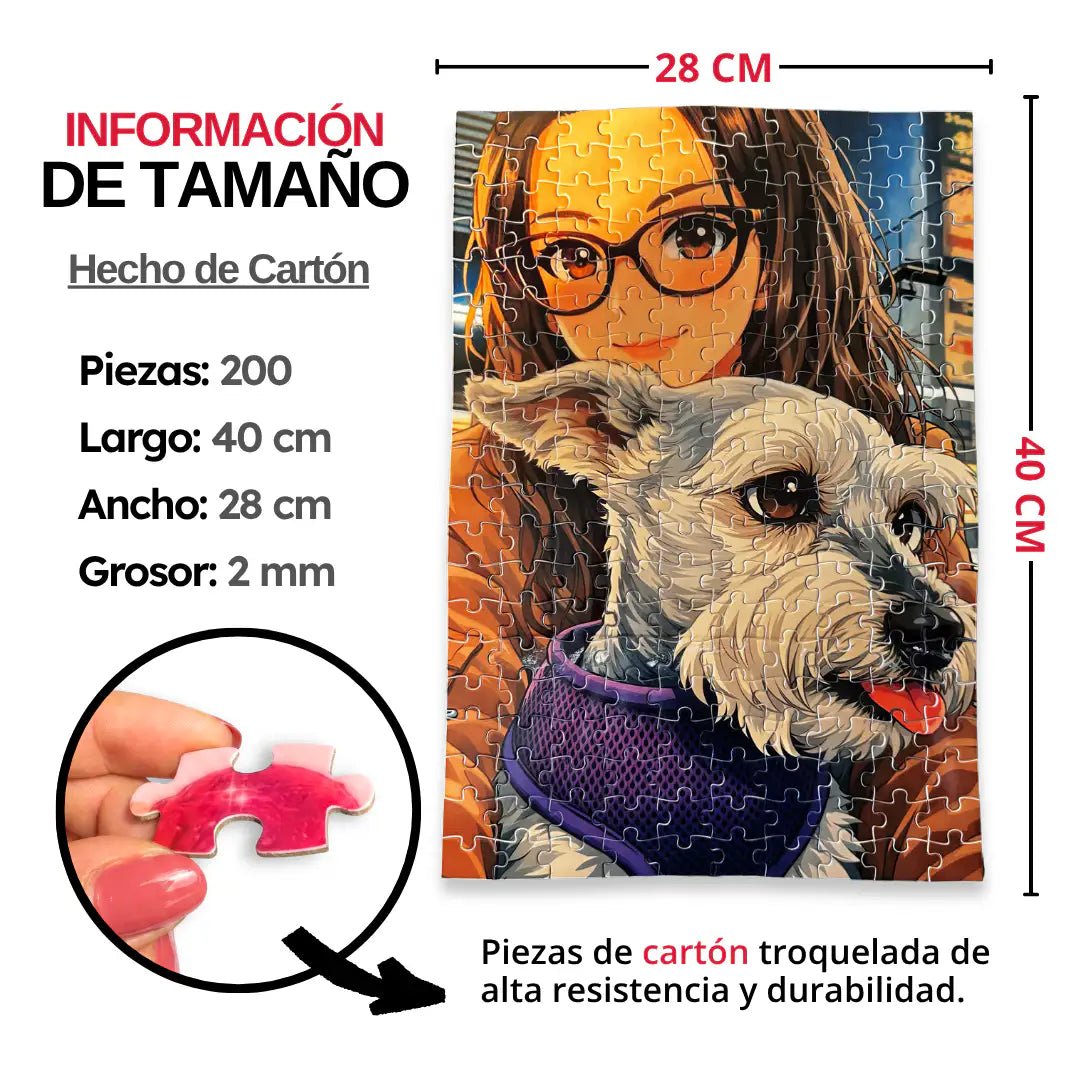 Rompecabezas Personalizado de Cartón de 200 Piezas - 40 x 28 CM - Puzzlemania México