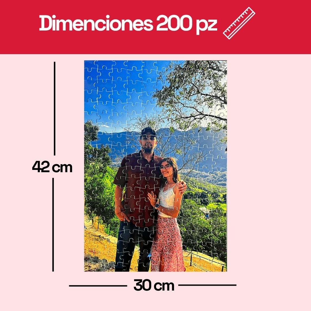 Rompecabezas Personalizado de Cartón de 200 Piezas 40 x 28 cm - Puzzlemania México