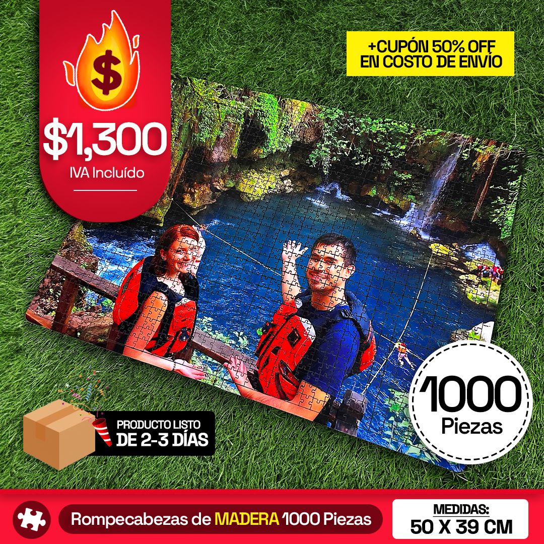 Rompecabezas Personalizado de Madera MDF de 1000 Piezas - Puzzlemania México