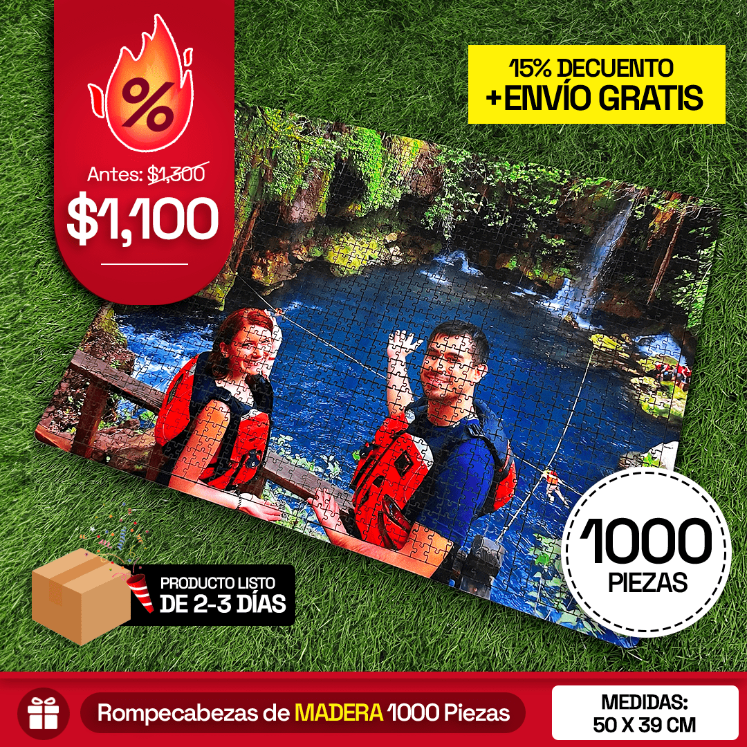 Rompecabezas Personalizado de Madera MDF de 1000 Piezas - Puzzlemania México