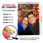 Rompecabezas Personalizado de Madera MDF de 135 Piezas - 26 x 18 CM - Puzzlemania México