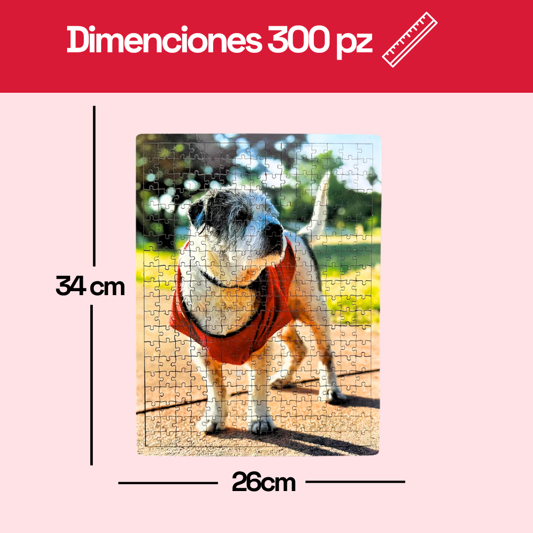 Rompecabezas Personalizado de Madera MDF de 300 Piezas 34 x 26 cm - Puzzlemania México