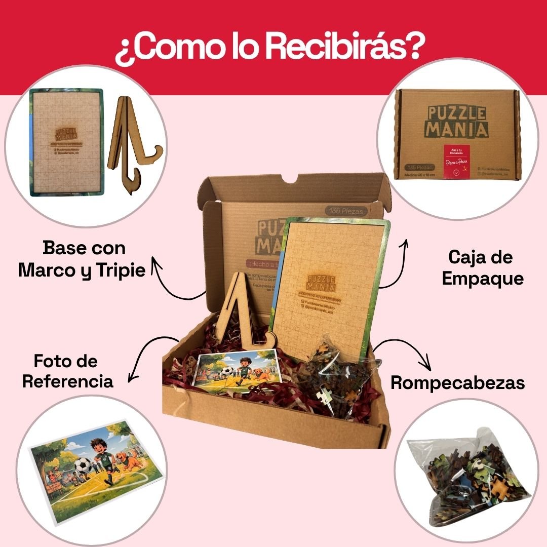 Rompecabezas Personalizado de Madera MDF de 300 Piezas 34 x 26 cm - Puzzlemania México
