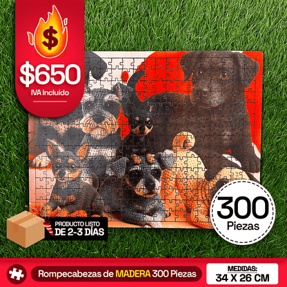 Rompecabezas Personalizado de Madera MDF de 300 Piezas - Puzzlemania México