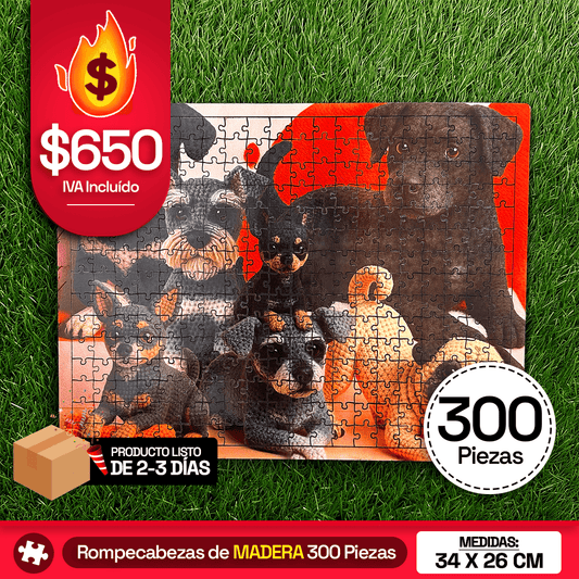 Rompecabezas Personalizado de Madera MDF de 300 Piezas - Puzzlemania México