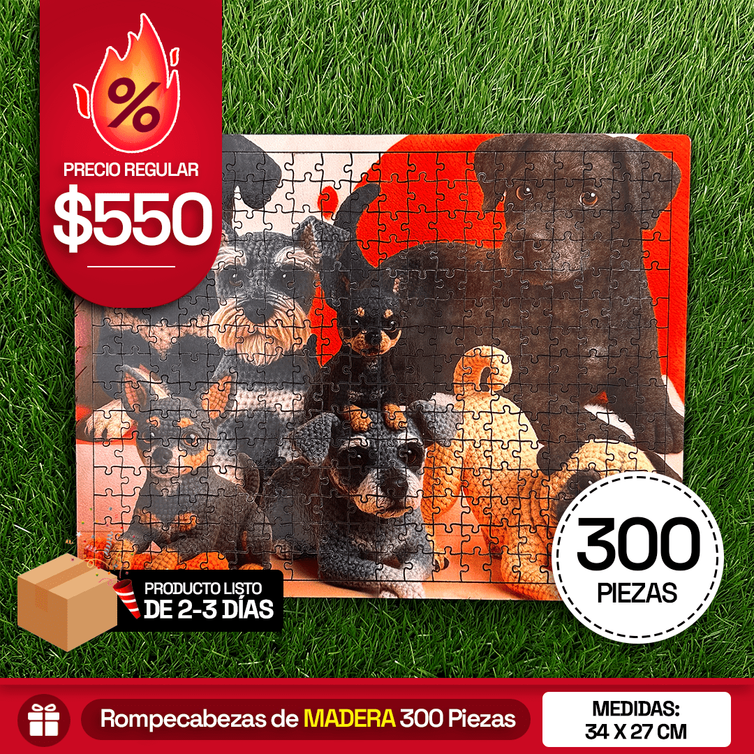Rompecabezas Personalizado de Madera MDF de 300 Piezas - Puzzlemania México