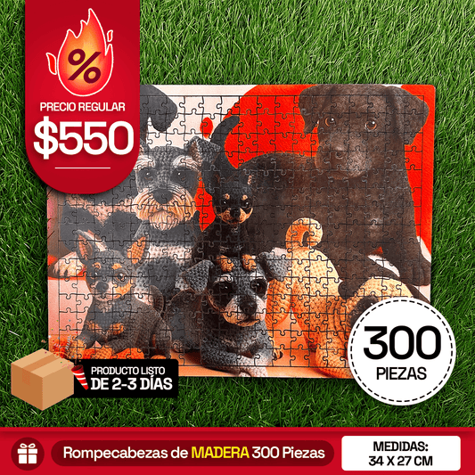 Rompecabezas Personalizado de Madera MDF de 300 Piezas - Puzzlemania México
