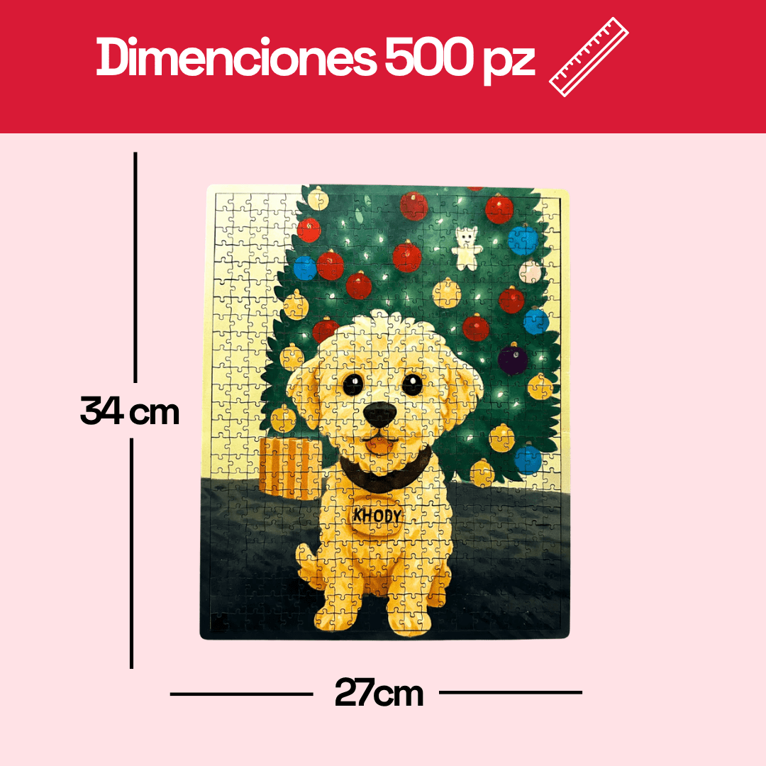 Rompecabezas Personalizado de Madera MDF de 500 Piezas 34 x 27 cm - Puzzlemania México