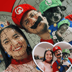 Rompecabezas Personalizado de Madera MDF de Corazón 122 piezas - Puzzlemania México