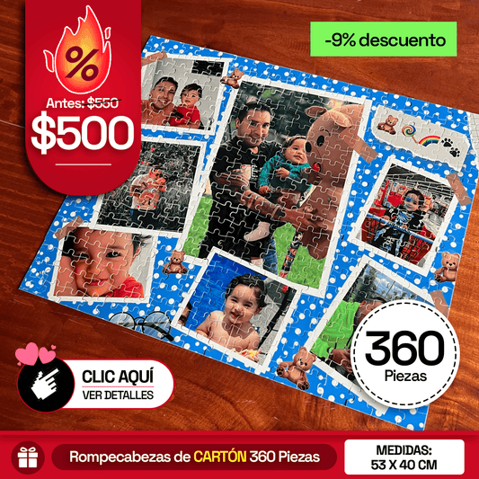 Rompecabezas Personalizado EXTRAGRANDE de 360 Piezas - Puzzlemania México